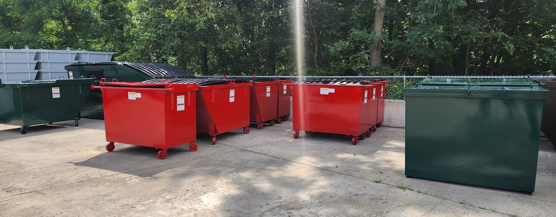 Construction debris dumpster on a jobsite